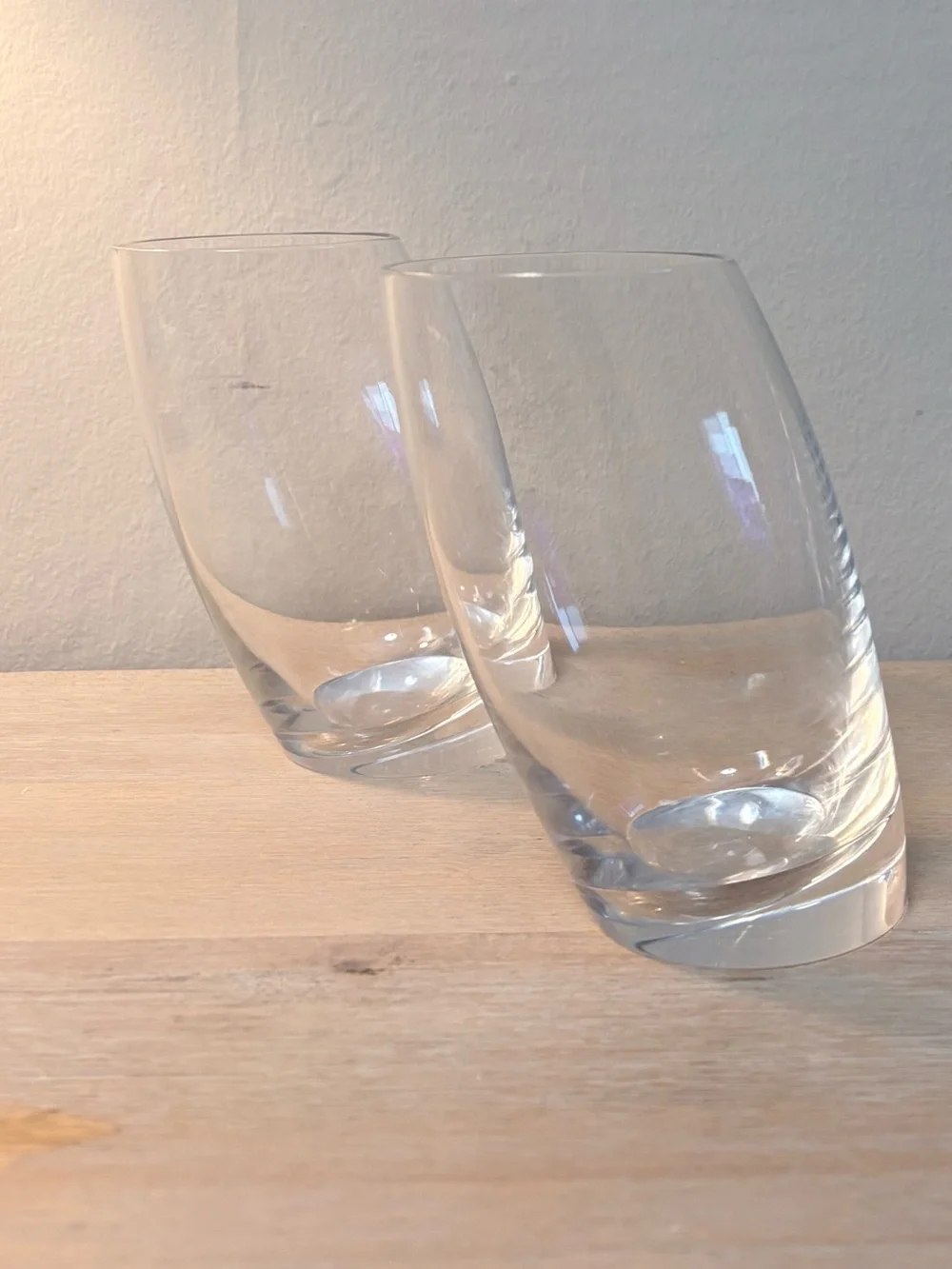 Set of 2 Nambe “Tilt” Highball Glasses